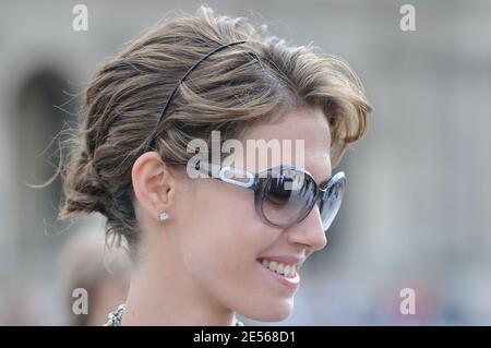 Die syrische First Lady Asma Al Assad nach ihrem Besuch im Louvre in Paris, Frankreich, am 13. Juli 2008. Foto von Ammar Abd Rabbo/ABACAPRESS.COM Stockfoto