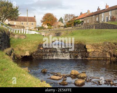 Hutton-le-Hole Dorf in den North York Moors. Stockfoto