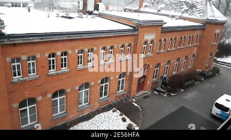 Das Klinikum Görlitz ist ein Krankenhaus der Schwerpunktsversorgung in der Stadt Görlitz in der Oberlausitz. Stockfoto