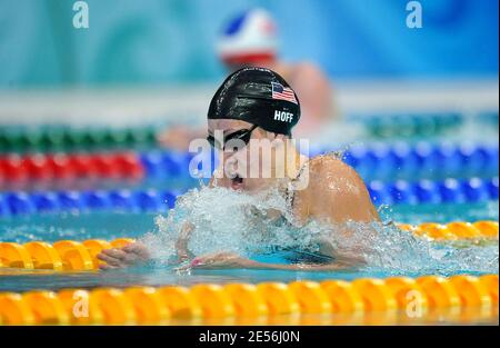 Die US-Amerikanerinnen Katie Hoff gewinnt die Bronzemedaille im 400 m langen Einzel-Medley-Finale der Frauen während der XXIX. Olympiade im National Aquatics Center in Peking, China, am 10. August 2008. Foto von Gouhier-Hahn-Nebinger/Cameleon/ABACAPRESS.COM Stockfoto