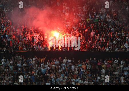 Ambiente während des Champions-League-Qualifying-Spiels Olympique de Marseille gegen SK Brann Bergan im Stade Velodrome in Marseille, Frankreich am 27. August 2008. Marseille gewann 2:1. Foto von Stuart Morton/Cameleon/ABACAPRESS.COM Stockfoto