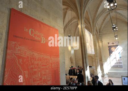 Die Entvellierung der Bernardins' College stellt in Paris, Frankreich am 4. September 2008. Das Bernardins-College ist eines der riesigen mittelalterlichen Gebäude im Herzen von Paris. Foto von Giancarlo Gorassini/ABACAPRESS.COM Stockfoto