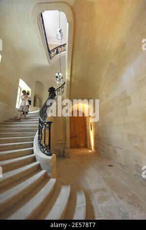 Die Entvellierung der Bernardins' College stellt in Paris, Frankreich am 4. September 2008. Das Bernardins-College ist eines der riesigen mittelalterlichen Gebäude im Herzen von Paris. Foto von Giancarlo Gorassini/ABACAPRESS.COM Stockfoto