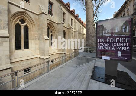 Die Entvellierung der Bernardins' College stellt in Paris, Frankreich am 4. September 2008. Das Bernardins-College ist eines der riesigen mittelalterlichen Gebäude im Herzen von Paris. Foto von Giancarlo Gorassini/ABACAPRESS.COM Stockfoto