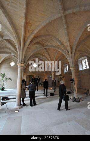 Die Entvellierung der Bernardins' College stellt in Paris, Frankreich am 4. September 2008. Das Bernardins-College ist eines der riesigen mittelalterlichen Gebäude im Herzen von Paris. Foto von Giancarlo Gorassini/ABACAPRESS.COM Stockfoto