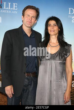 Regisseur Tom McCarthy und Schauspielerin Hiam Abbass posieren während der Fotoschau für "The Visitor" im Rahmen des 34. Amerikanischen Filmfestivals am 12. September 2008 in Deauville, Frankreich. Foto von Denis Guignebourg/ABACAPRESS.COM Stockfoto