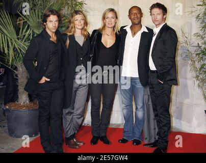Die Schauspieler Catherine Marshal, Gwendoline Hamon, Yan Sundberg, Calogero, Frederic Diefenthal, Edouard Montoute posieren während des 10. TV Fiction Festivals von La Rochelle, Frankreich am 18. September 2008. Foto von Patrick Bernard/ABACAPRESS.COM Stockfoto