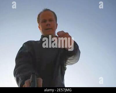 Das Bild aus einem Video mit dem Titel "You will die next" zeigt den Schüler Matti Juhani Saari, der am 23. September 2008 in einer Schule in Kauhajoki, Finnland, 10 Schüler bei Dreharbeiten getötet hat. Foto von Balkis Press/ABACAPRESS.COM Stockfoto