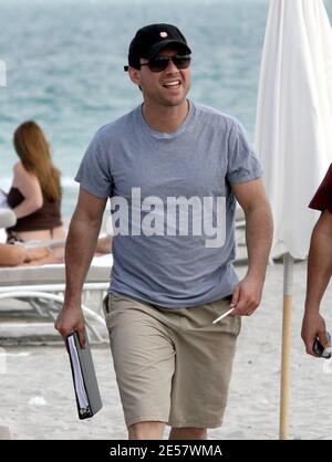 Bad Boy Schauspieler Christian Slater hängt auf Miami Beach während Superbowl Wochenende. Miami, FL 2/3/07. [[rac ral]] Stockfoto