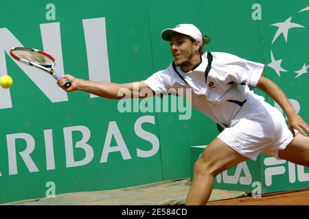 ATP Master Series 'Internazionali BNL D'Italia 2007' Match zwischen Andy Roddick, USA, und Gaston Gaudio, Argentinien, im Foro Italico in Rom, Italien. 2007. [[cal]] Stockfoto