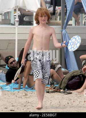 Cody Lohan feiert den Unabhängigkeitstag mit seiner Schwester Lindsay Lohan in Malibu, Kalifornien, 07. [[rac ral]] Stockfoto