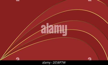Luxus Red Paper Cut Hintergrund für Poster, Flyer, Vektor, Cover Design, Buch, CD, Banner und Website-Werbung Vorlage Stock Vektor