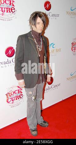 Criss Angel, Miss USA Rachel Smith, Miss Universe Riyo Mori und Larry King nehmen an der Rock for the Cure 2007 Teil, die vom Nevada Cancer Institute in Mandalay Bay in Las Vegas, NV, veranstaltet wird. 11/15/07. [[cas]] Stockfoto