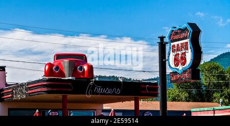 Cruisers 50s Style Diner an der historischen Route 66, Downtown Williams, Arizona, USA Stockfoto