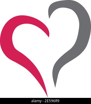 Liebe Illustration Logo Design Inspiration Vektor Vorlage Stock Vektor