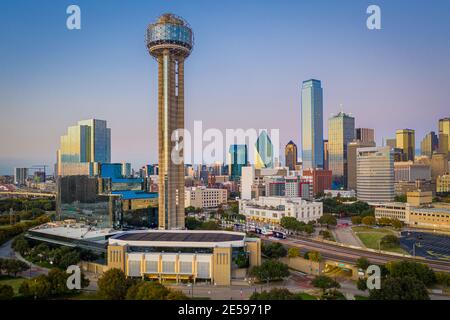 Dallas ist die neunte bevölkerungsreichste Stadt in den Vereinigten Staaten von Amerika und die drittgrößte Stadt im Bundesstaat Texas. Stockfoto