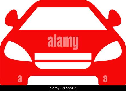 Automobil-Logo-Design mit Auto-Symbol frontview Vektor-Illustration Vorlage Stock Vektor