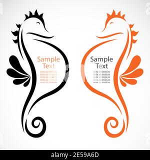 Das Design des Seepferdes auf weißem Hintergrund. Leicht editierbare Vektorgrafik mit Ebenen. Wilde Tiere. Stock Vektor