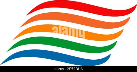 Rainbow Symbol Logo Design Vektor Vorlage Stock Vektor