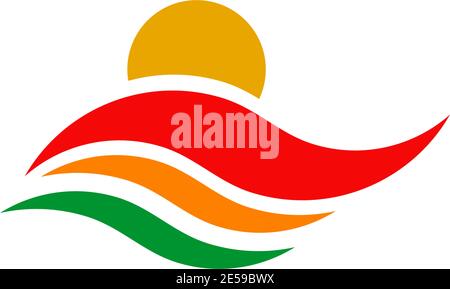 Rainbow Symbol Logo Design Vektor Vorlage Stock Vektor