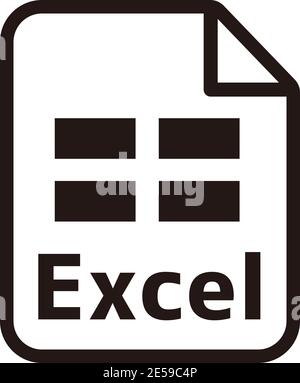 Excel-Symbol: Vektorsymbole im Hauptdateiformat Stock Vektor