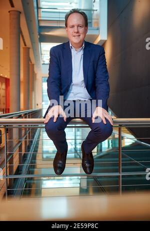 25. Januar 2021, Nordrhein-Westfalen, Dortmund: Raphael von Hoensbroech, künstlerischer Leiter des Konzerthauses Dortmund. Foto: Bernd Thissen/dpa Stockfoto