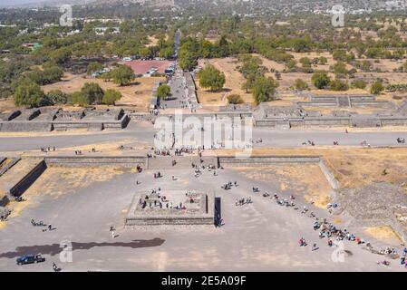 MEXIKO-STADT, MEXIKO - 03. Jan 2021: Eine schöne Aufnahme der Teotihuacan Pyramiden in Mexiko Stockfoto