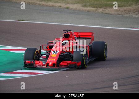 Maranello, Italien. Januar 2021. #55 Carlos Sainz Jr Ferrari während Carlos Sainz Ferrari SF71H Formel 1 2021 private Testing, Formel 1 Meisterschaft in Maranello, Italien, Januar 27 2021 Kredit: Unabhängige Fotoagentur/Alamy Live Nachrichten Stockfoto