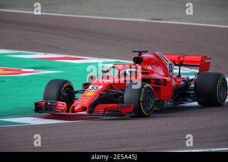 Maranello, Italien. Januar 2021. #55 Carlos Sainz Jr Ferrari während Carlos Sainz Ferrari SF71H Formel 1 2021 private Testing, Formel 1 Meisterschaft in Maranello, Italien, Januar 27 2021 Kredit: Unabhängige Fotoagentur/Alamy Live Nachrichten Stockfoto