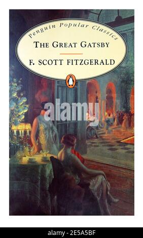 Buchcover 'The Great Gatsby' von F.Scott Fizgerald. Stockfoto