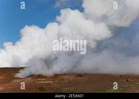 Geothermie Gunnuhver, Island, Reykjanes Peninsula, Grindavik Stockfoto