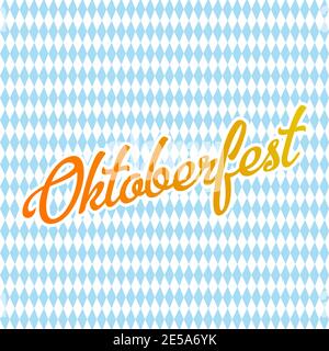 Oktoberfest Hintergrund mit Text Oktoberfest in flachem Design. Eps10 Stock Vektor