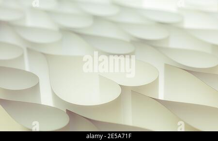 Weißes Papier Herz abstrakter Hintergrund, Tränen der Freude Stockfoto