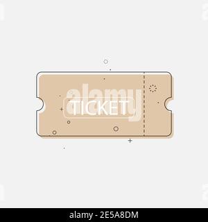 Ticket-Symbol in trendigen flachen Stil, Vektor-Illustration Stock Vektor