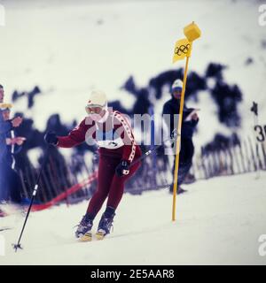 Nancy Greene, Olympische Winterspiele von Grenoble, Grenoble, Isere, Frankreich, 1968 Stockfoto