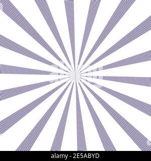 Beliebte Vektor Sonnenstrahlen Hintergrund ultra violette Farbe. Sunburst-Muster. Beliebte Farbe 2018 Jahre ultra violett. Vektorhintergrund Stock Vektor