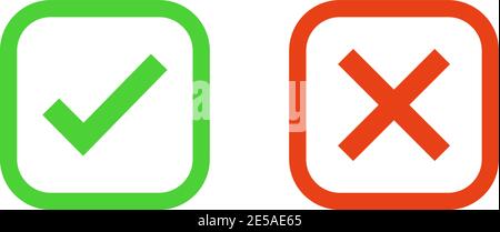 Markensymbole in linearem Design und flacher Farbe markieren. Eps10 Stock Vektor