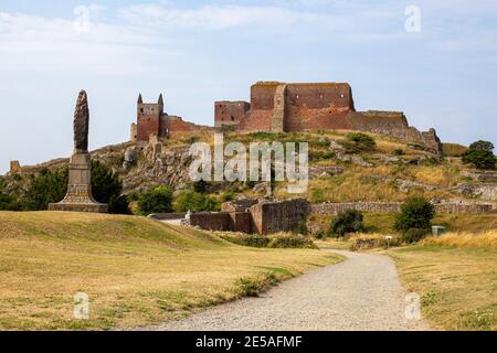 Ruinen von Hammershus Castle auf Bornholm, Dänemark Stockfoto