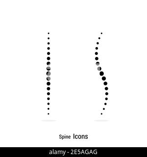 Wirbelsäulenvektor-Symbol in flachem Design auf leerem Hintergrund. Eps10 Stock Vektor