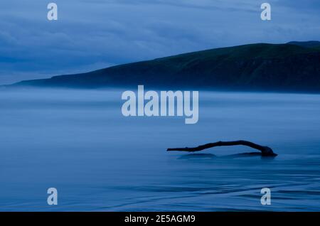 Sandfly Bay bei Sonnenuntergang. Sandfly Bay Wildlife Refuge. Otago-Halbinsel. Otago. Südinsel. Neuseeland. Stockfoto
