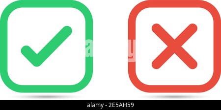Markensymbole in linearem Design und flacher Farbe markieren. Eps10 Stock Vektor