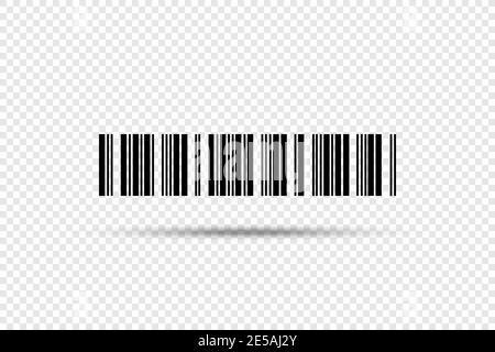 Barcode - Vektorsymbol. Barcode auf transparentem Hintergrund Stock Vektor