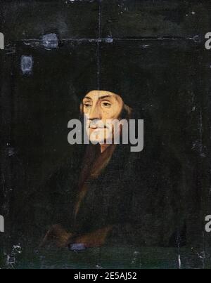 Hans Holbein der Jüngere, Desiderius Erasmus (1466/69-1536), niederländischer Philosoph und Gelehrter, Porträtmalerei, vor 1536 Stockfoto