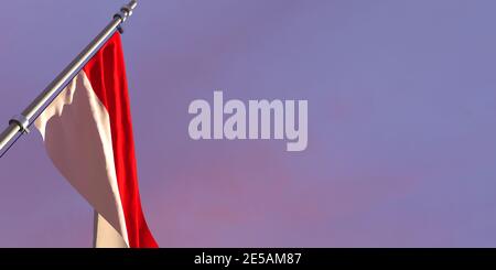 3d-Darstellung der Nationalflagge Indonesiens Stockfoto