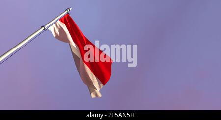 3d-Darstellung der Nationalflagge Indonesiens Stockfoto