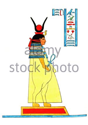 Altes Ägypten, Taweret, Vintage Illustration von 1823 Stockfoto