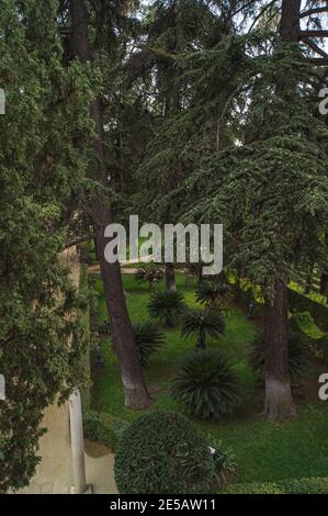 Die weitläufigen Gärten des Royal Alcazar Stockfoto