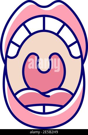 RGB-Farbsymbol für Mundhöhle Stock Vektor