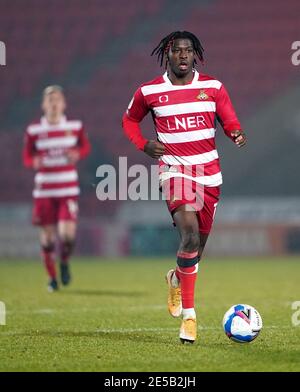 Doncaster Rovers' Taylor Richards während des Sky Bet League One Matches im Keepmoat Stadium, Doncaster. Bilddatum: Dienstag, 26. Januar 2021. Stockfoto