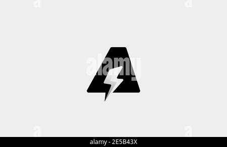 Buchstabe A Bolt Logo Vektor-Design-Symbol Illustration Stockfoto